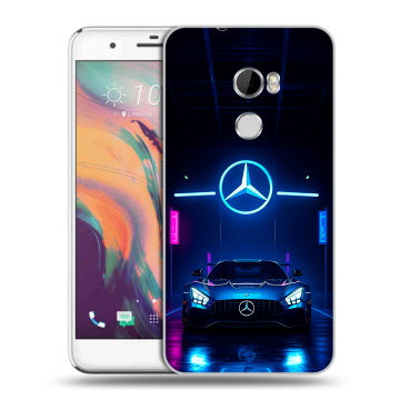 Силиконовый чехол на HTC One X10 с принтом Mercedes Мерседес