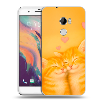 Силиконовый чехол на HTC One X10 с принтом Милые котята