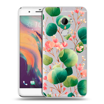Силиконовый чехол на HTC One X10 с принтом женский