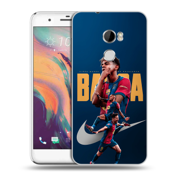 Силиконовый чехол на HTC One X10 с принтом Барселона Barca Yamal 