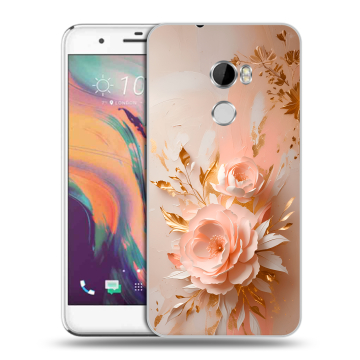 Силиконовый чехол на HTC One X10 с принтом женский