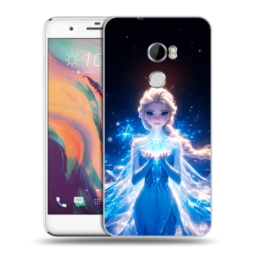 Силиконовый чехол на HTC One X10 с принтом Холодное сердце Frozen