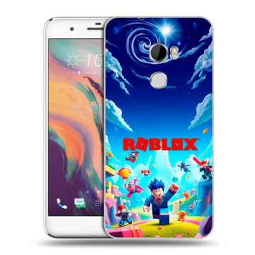 Силиконовый чехол на HTC One X10 с принтом Roblox Роблокс
