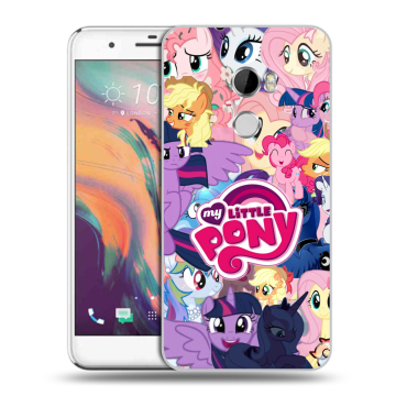 Силиконовый чехол на HTC One X10 с принтом My little pony Дружба чудо