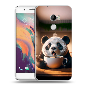 Силиконовый чехол на HTC One X10 с принтом смешная панда