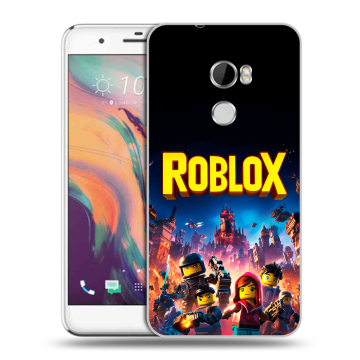 Силиконовый чехол на HTC One X10 с принтом Roblox Роблокс