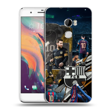 Силиконовый чехол на HTC One X10 с принтом Messi Barcelona