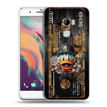 Силиконовый чехол на HTC One X10 с принтом Дональд Дак Доллар