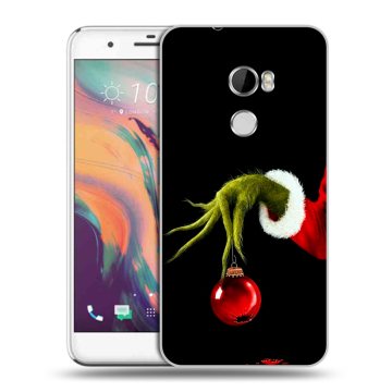 Силиконовый чехол на HTC One X10 с принтом Новый год Гринч