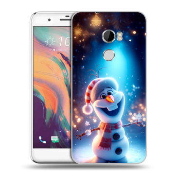 Силиконовый чехол на HTC One X10 с принтом Новый год