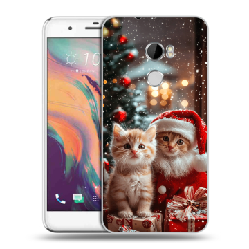 Силиконовый чехол на HTC One X10 с принтом Новый год