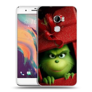 Силиконовый чехол на HTC One X10 с принтом Новый год