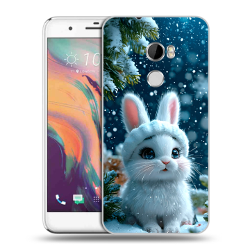 Силиконовый чехол на HTC One X10 с принтом Новый год