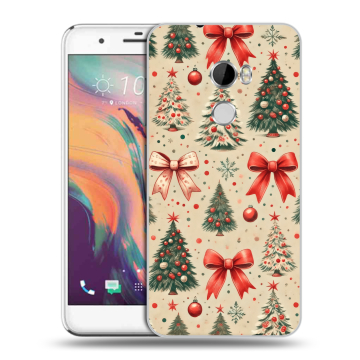 Силиконовый чехол на HTC One X10 с принтом Новый год