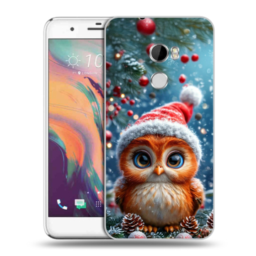 Силиконовый чехол на HTC One X10 с принтом Новый год