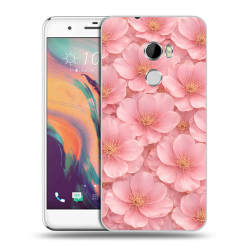 Силиконовый чехол на HTC One X10 с принтом женский