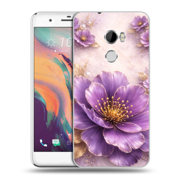Силиконовый чехол на HTC One X10 с принтом женский