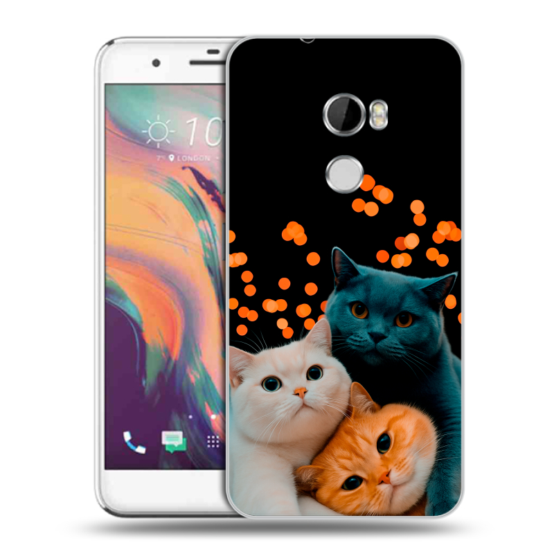 Силиконовый чехол на HTC One X10 с принтом Кошки Силиконовый чехол на HTC One X10 с принтом Кошки