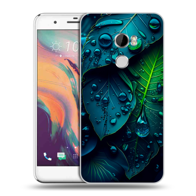 Силиконовый чехол на HTC One X10 с принтом Листья Силиконовый чехол на HTC One X10 с принтом Листья