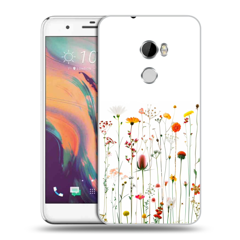 Пластиковый чехол на HTC One X10 с принтом цветы Пластиковый чехол на HTC One X10 с принтом цветы