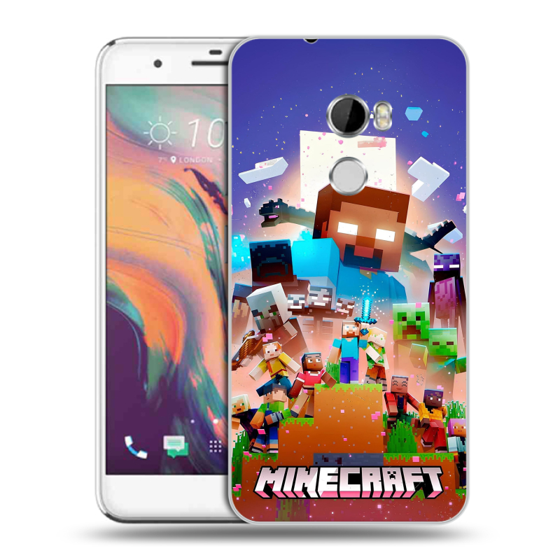 Силиконовый чехол на HTC One X10 с принтом Майнкрафт Minecraft Силиконовый чехол на HTC One X10 с принтом Майнкрафт Minecraft