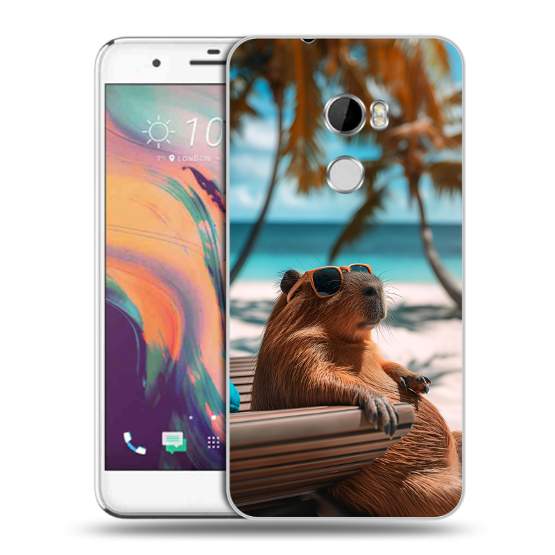 Силиконовый чехол на HTC One X10 с принтом Капибара Силиконовый чехол на HTC One X10 с принтом Капибара