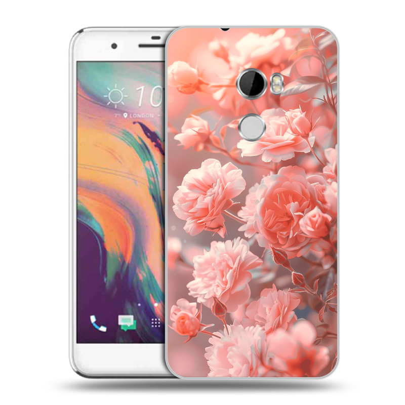 Пластиковый чехол на HTC One X10 с принтом Розы цветы Пластиковый чехол на HTC One X10 с принтом Розы цветы