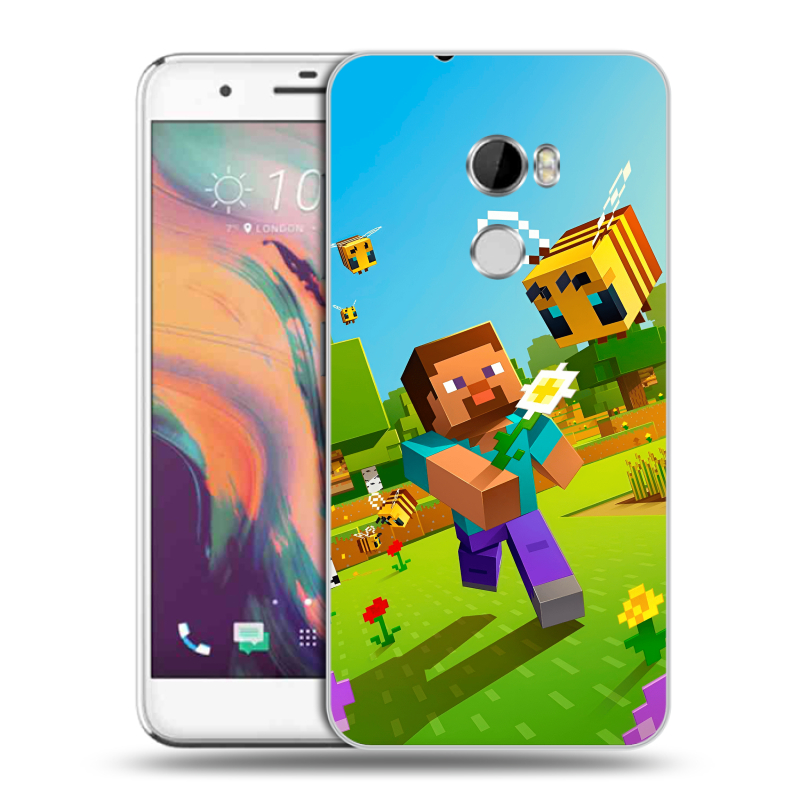 Силиконовый чехол на HTC One X10 с принтом Майнкрафт Minecraft Силиконовый чехол на HTC One X10 с принтом Майнкрафт Minecraft