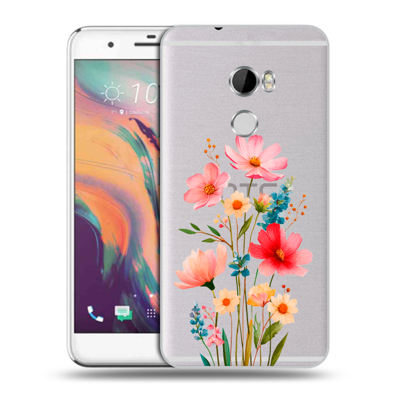 Силиконовый чехол на HTC One X10 с принтом Цветы Силиконовый чехол на HTC One X10 с принтом Цветы