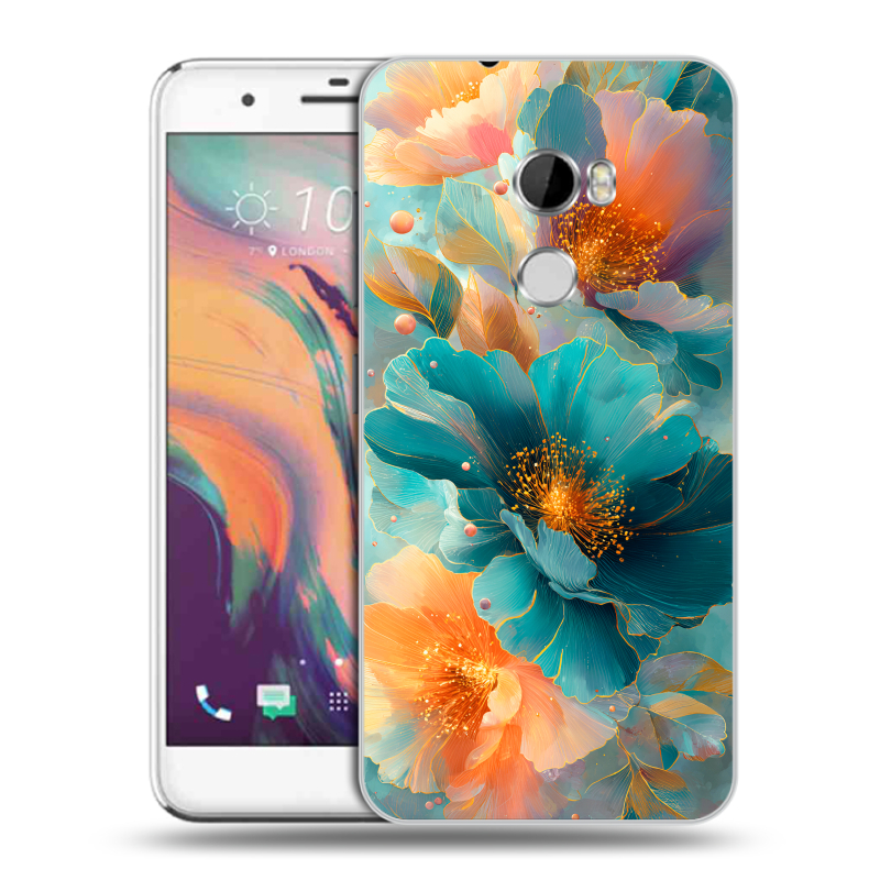 Пластиковый чехол на HTC One X10 с принтом Цветы Пластиковый чехол на HTC One X10 с принтом Цветы