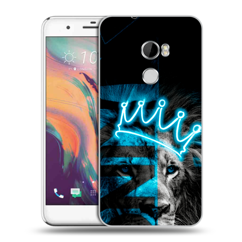 Пластиковый чехол на HTC One X10 с принтом Король лев Пластиковый чехол на HTC One X10 с принтом Король лев