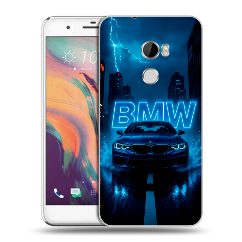 Пластиковый чехол на HTC One X10 с принтом BMW БМВ Пластиковый чехол на HTC One X10 с принтом BMW БМВ