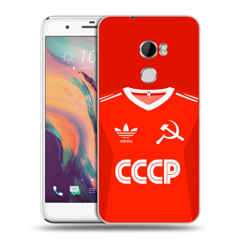 Пластиковый чехол на HTC One X10 с принтом Флаг Герб СССР Пластиковый чехол на HTC One X10 с принтом Флаг Герб СССР