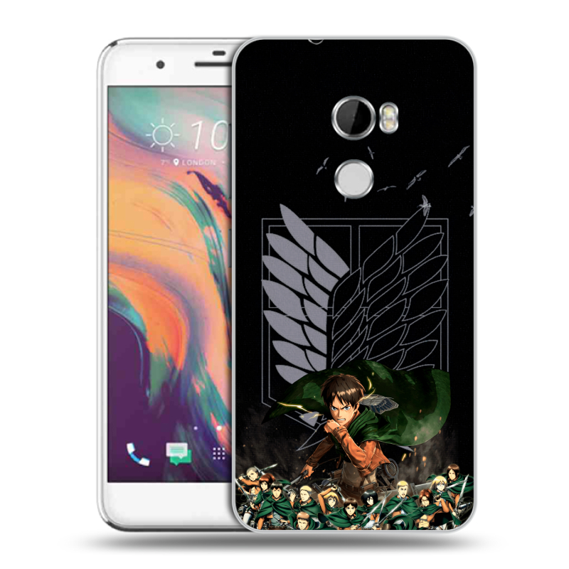 Пластиковый чехол на HTC One X10 с принтом Атака титанов Пластиковый чехол на HTC One X10 с принтом Атака титанов