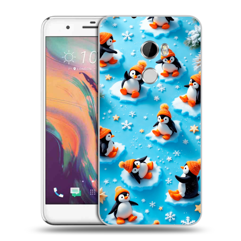 Пластиковый чехол на HTC One X10 с принтом Новый год Пластиковый чехол на HTC One X10 с принтом Новый год