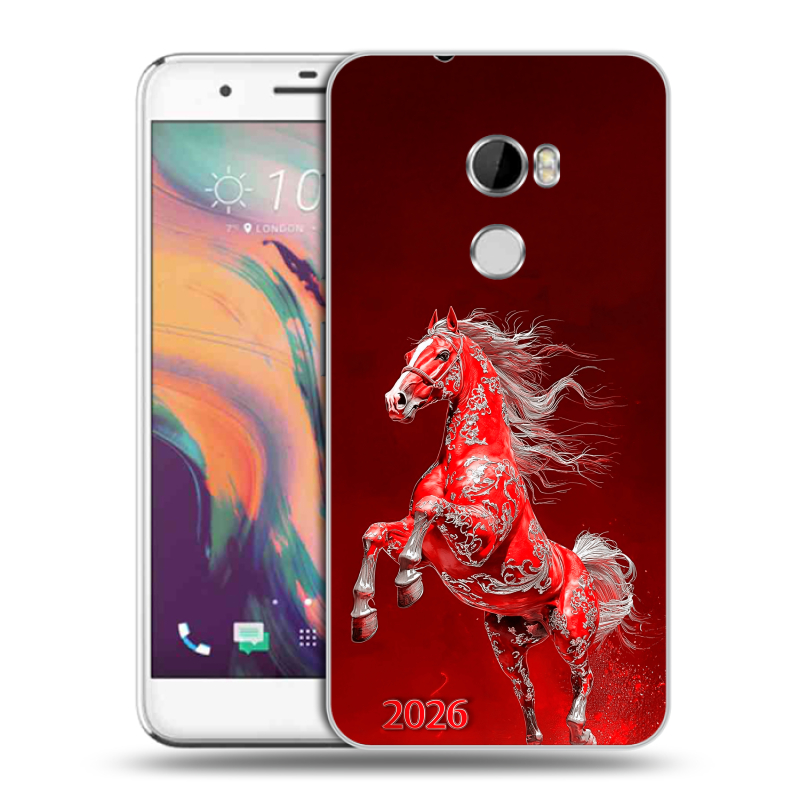 Пластиковый чехол на HTC One X10 с принтом Новый год Пластиковый чехол на HTC One X10 с принтом Новый год