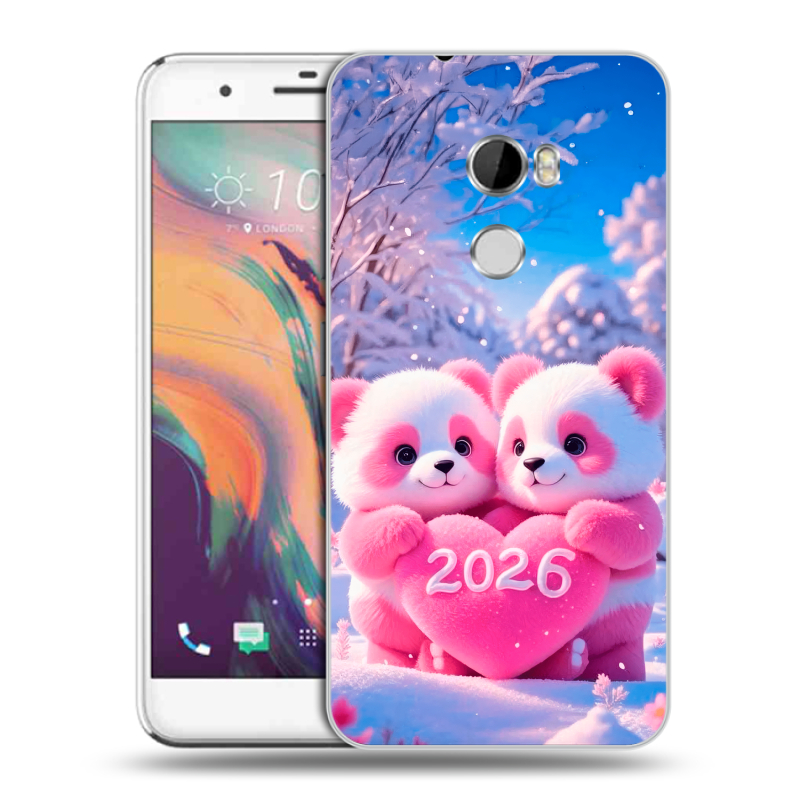 Пластиковый чехол на HTC One X10 с принтом Новый год Пластиковый чехол на HTC One X10 с принтом Новый год