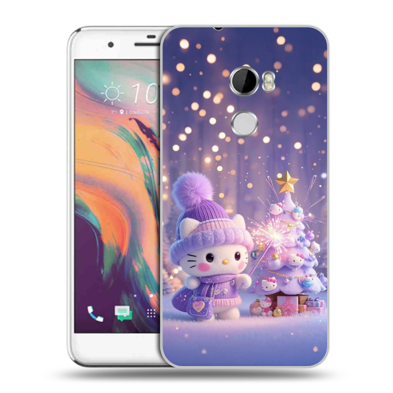 Пластиковый чехол на HTC One X10 с принтом Новый год Пластиковый чехол на HTC One X10 с принтом Новый год
