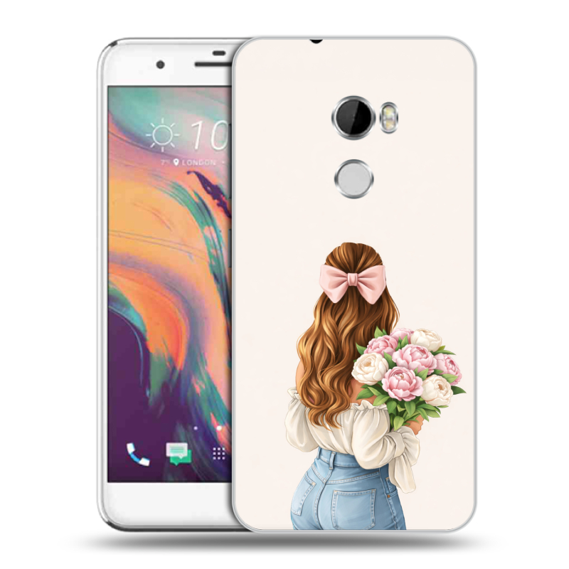 Пластиковый чехол на HTC One X10 с принтом женский Пластиковый чехол на HTC One X10 с принтом женский