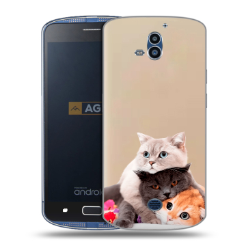 Силиконовый чехол на AGM X1 с принтом Кошки Силиконовый чехол на AGM X1 с принтом Кошки