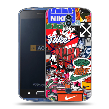 Силиконовый чехол на AGM X1 с принтом Найк Nike яркий Силиконовый чехол на AGM X1 с принтом Найк Nike яркий