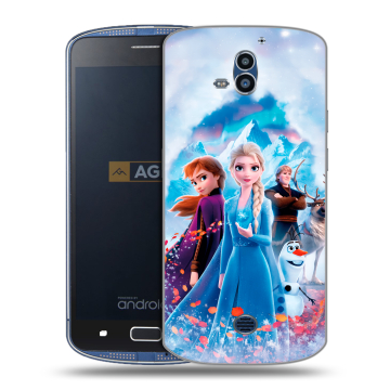 Силиконовый чехол на AGM X1 с принтом Холодное сердце Frozen