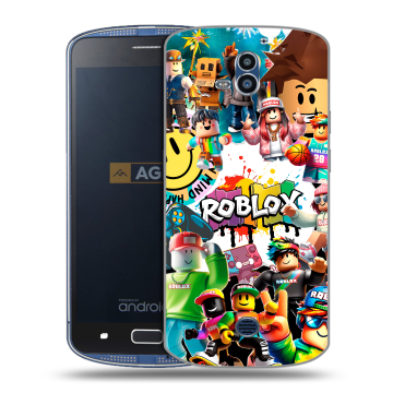 Силиконовый чехол на AGM X1 с принтом Roblox Роблокс