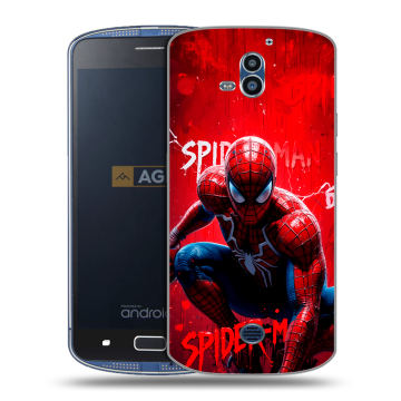 Силиконовый чехол на AGM X1 с принтом Spiderman Человек паук