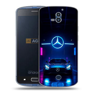 Силиконовый чехол на AGM X1 с принтом Mercedes Мерседес