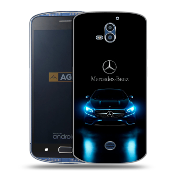 Силиконовый чехол на AGM X1 с принтом Mercedes Мерседес