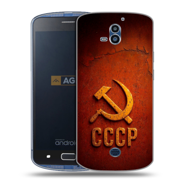 Силиконовый чехол на AGM X1 с принтом Флаг Герб СССР Силиконовый чехол на AGM X1 с принтом Флаг Герб СССР