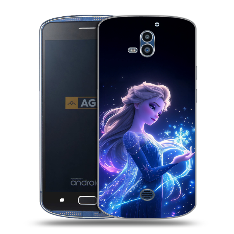 Силиконовый чехол на AGM X1 с принтом Холодное сердце Frozen Силиконовый чехол на AGM X1 с принтом Холодное сердце Frozen