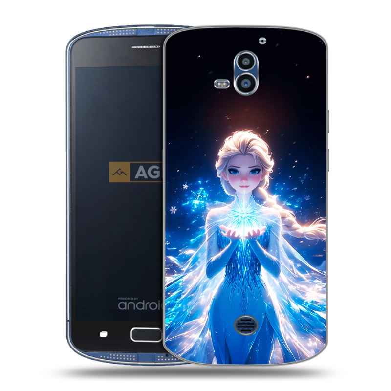Силиконовый чехол на AGM X1 с принтом Холодное сердце Frozen Силиконовый чехол на AGM X1 с принтом Холодное сердце Frozen