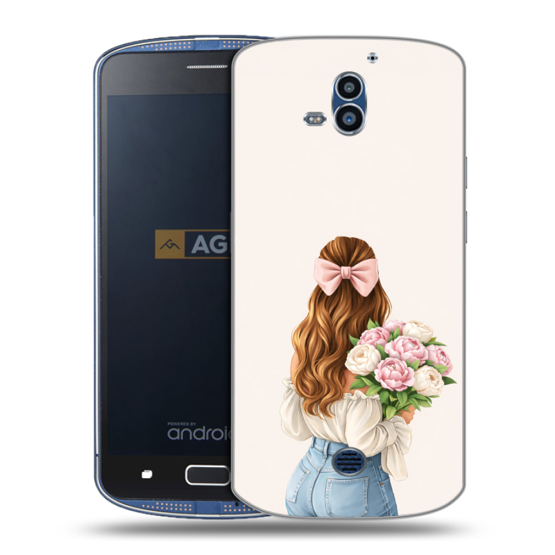 Силиконовый чехол на AGM X1 с принтом женский Силиконовый чехол на AGM X1 с принтом женский